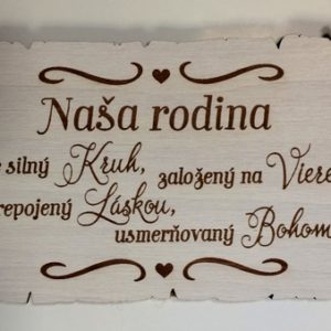 Nápisy na dreve - tabuľka